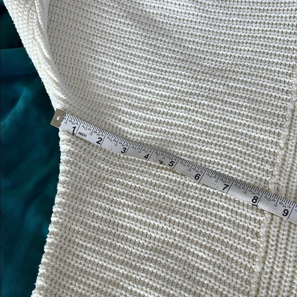 Free People oversized Cream Ribbed Knit Turtleneck Sweater S chunky knit - Picture 9 of 12